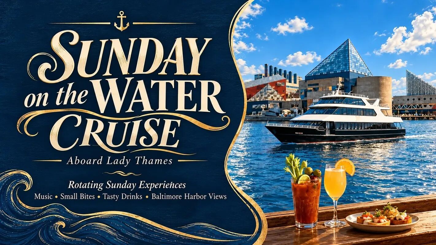 Sunday on the Water Cruise artwork for the Lady Thames on Baltimore's Inner Harbor